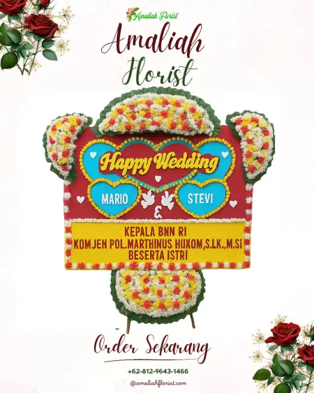 Papan Bunga Pernikahan Sobokerto